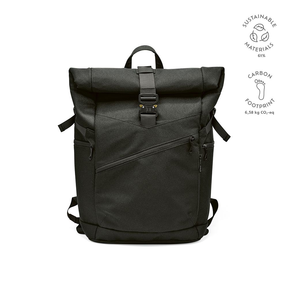 Picture of Coloma Backpack 28L rPET. Roll top closure. Fits 17" laptop