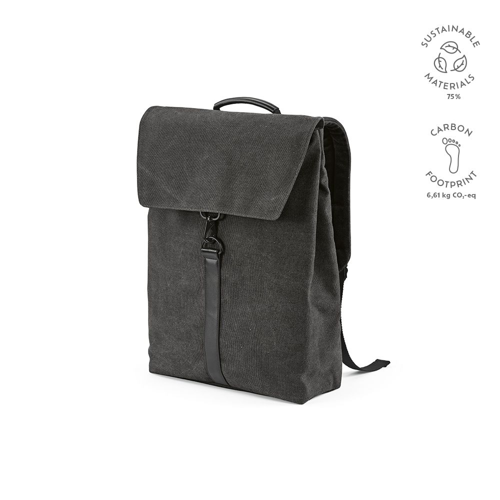 Picture of Prague Backpack 25L rCotton. Hook closure. Fits 17" laptop