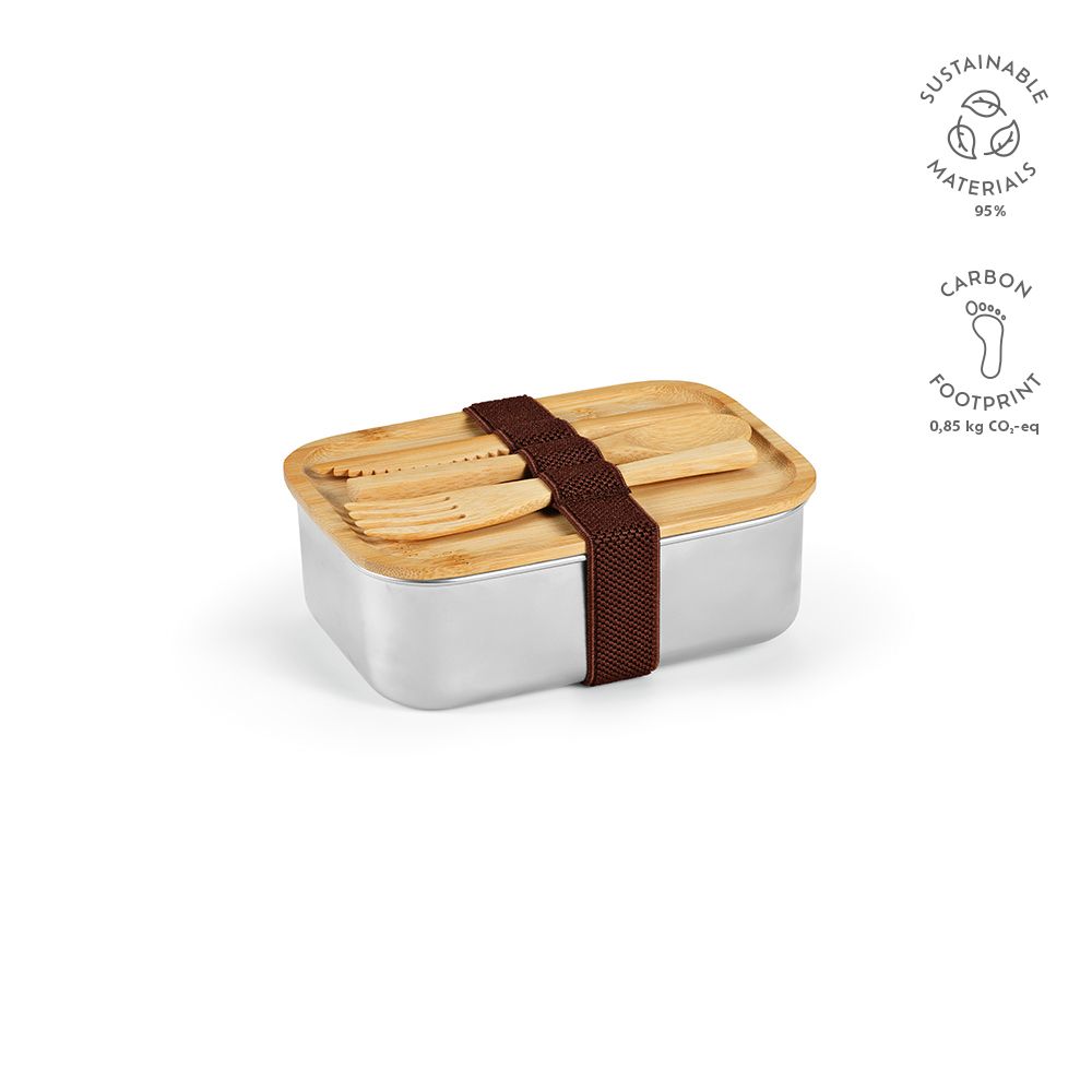Picture of Warhol Lunchbox rSS 740ml with Bamboo lid and cutlery