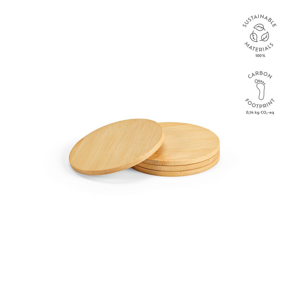 Picture of Christo Coasters Bamboo. Set of 4