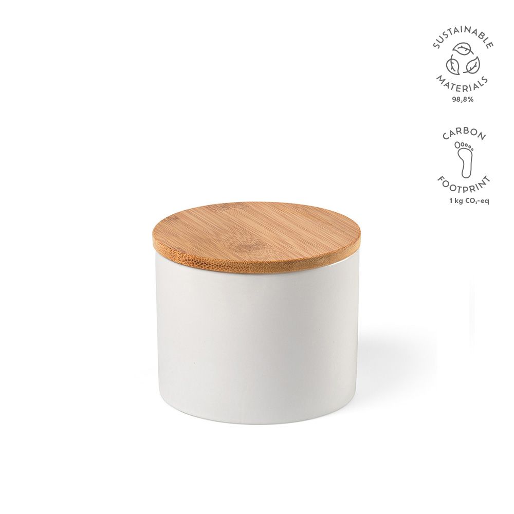 Picture of Munch 500 Canister Ceramic 525ml. Bamboo lid 