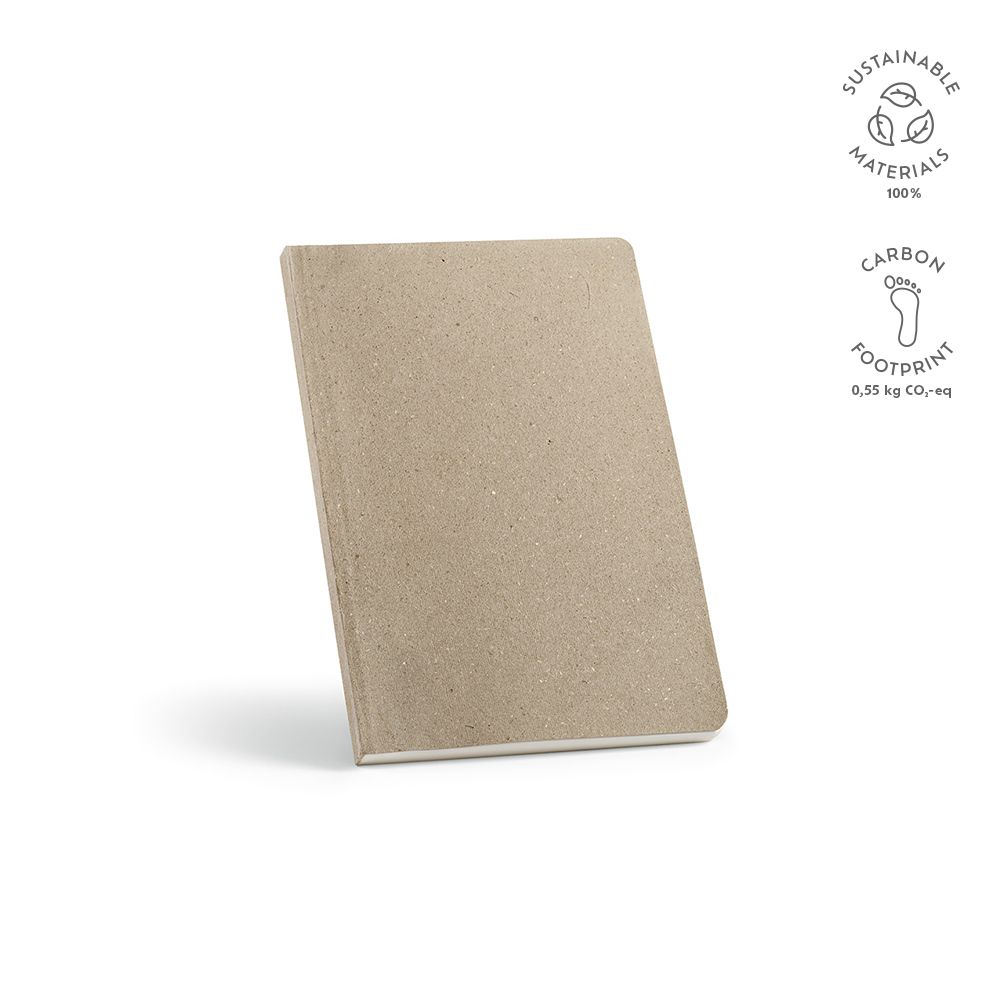Picture of Poe A5 Notebook Flax cover. 80gsm recycled 196 pages