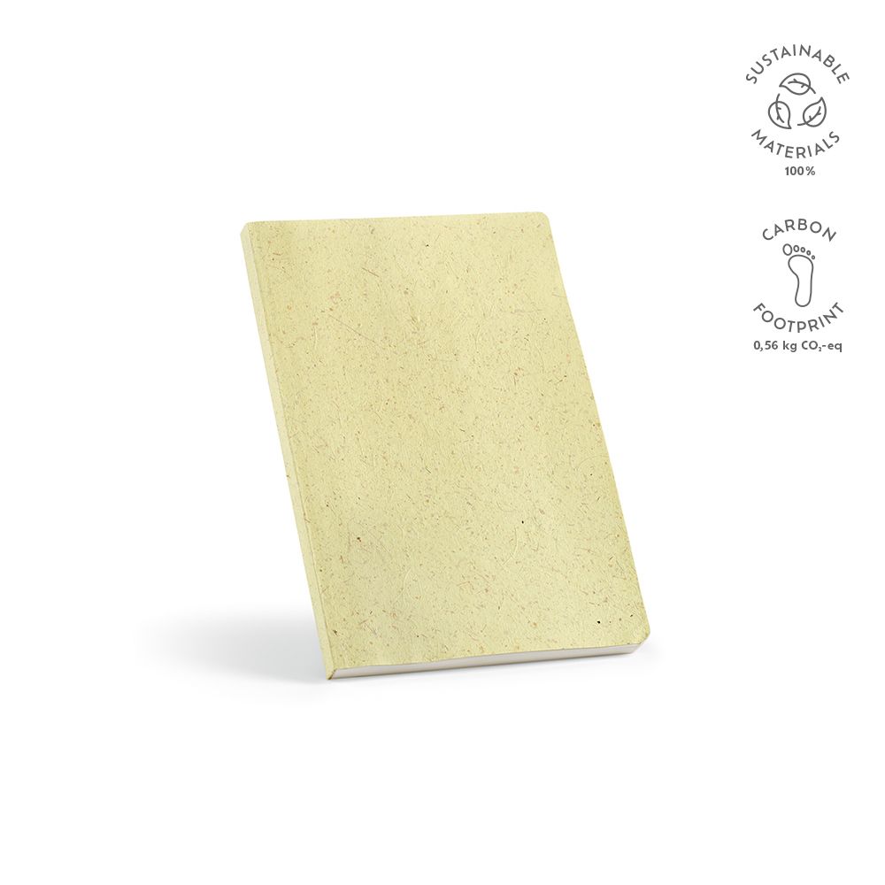 Picture of Lewis A5 Notebook Corn Husk cover. 80gsm recycled 196 pages