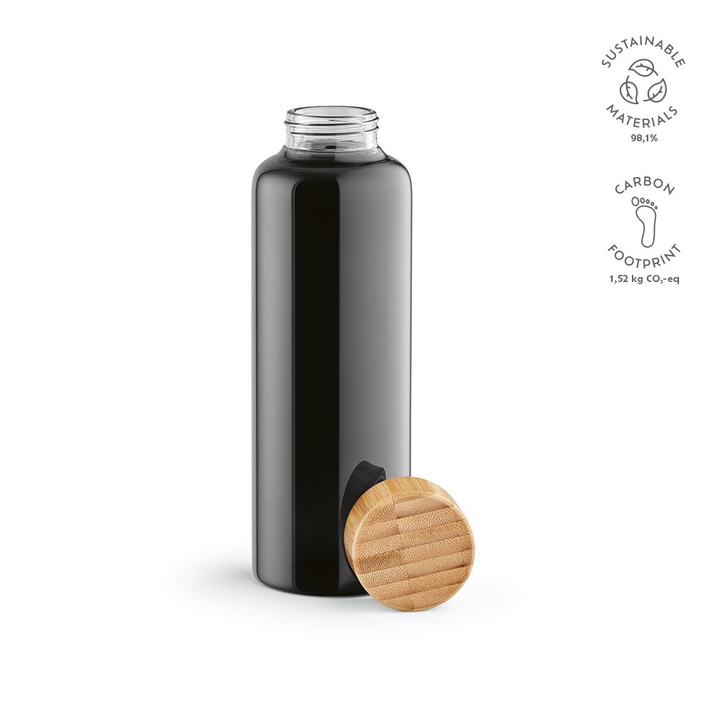 Picture of Indus Bottle Borosilicate Glass and Bamboo lid 510 ml. Leakproof