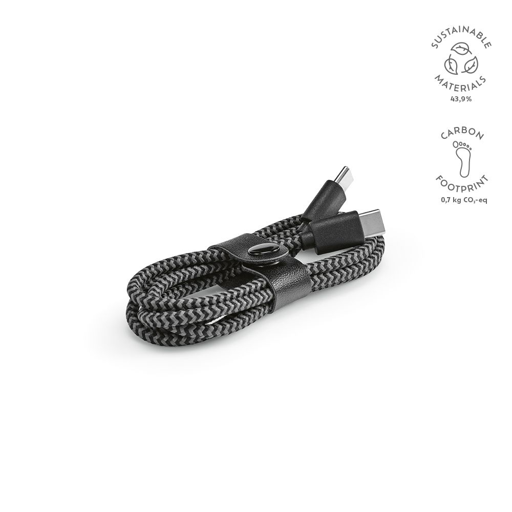 Picture of Koch Cable rPET. 1m USB-C to USB-C. Fast Charge