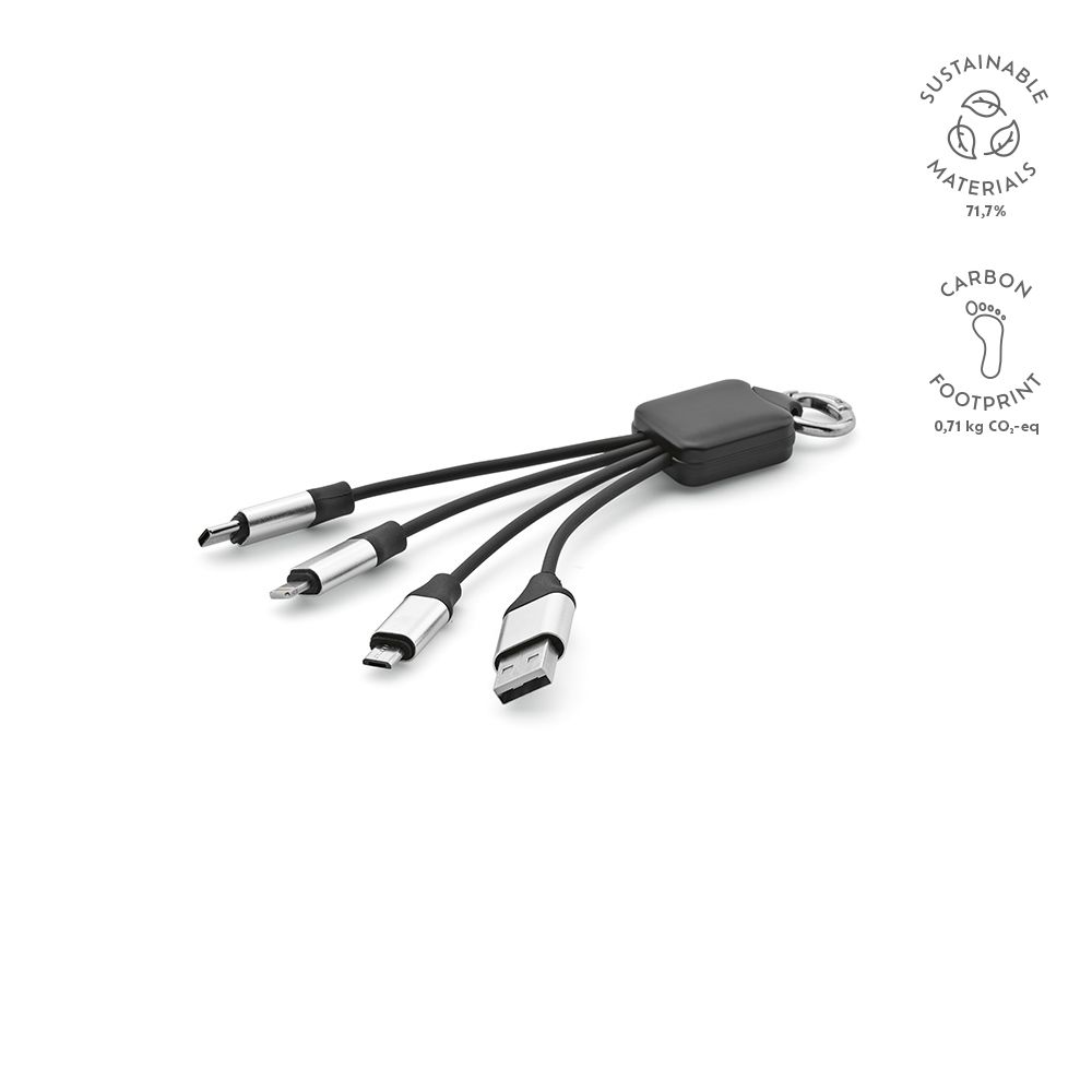Picture of Sagan 4-in1 Cable rTPR. Backlit logo and hanging loop