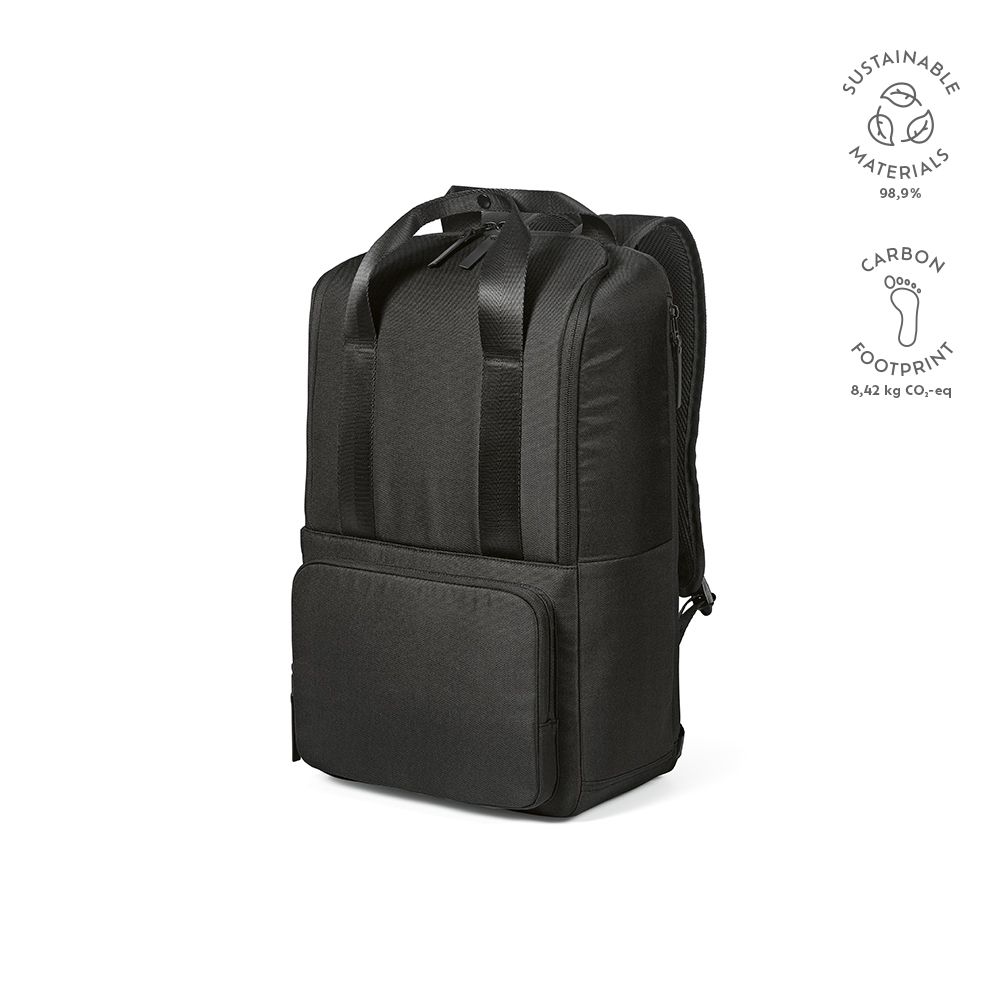 Picture of Bucharest Backpack 18L rPET. Front pocket. Fits 15.6" Laptop