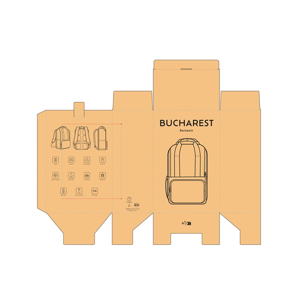 Picture of Bucharest Backpack 18L rPET. Front pocket. Fits 15.6" Laptop
