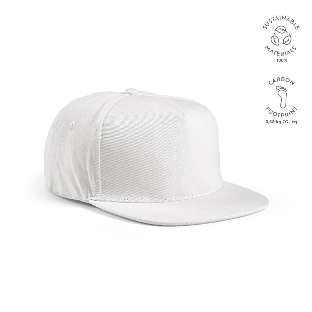 Picture of Cornell Cap rCotton 280gsm. 5 panels and Snap Closure