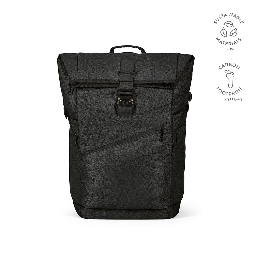 Picture of Coloma Backpack 28L rPET. Roll top closure. Fits 17" laptop