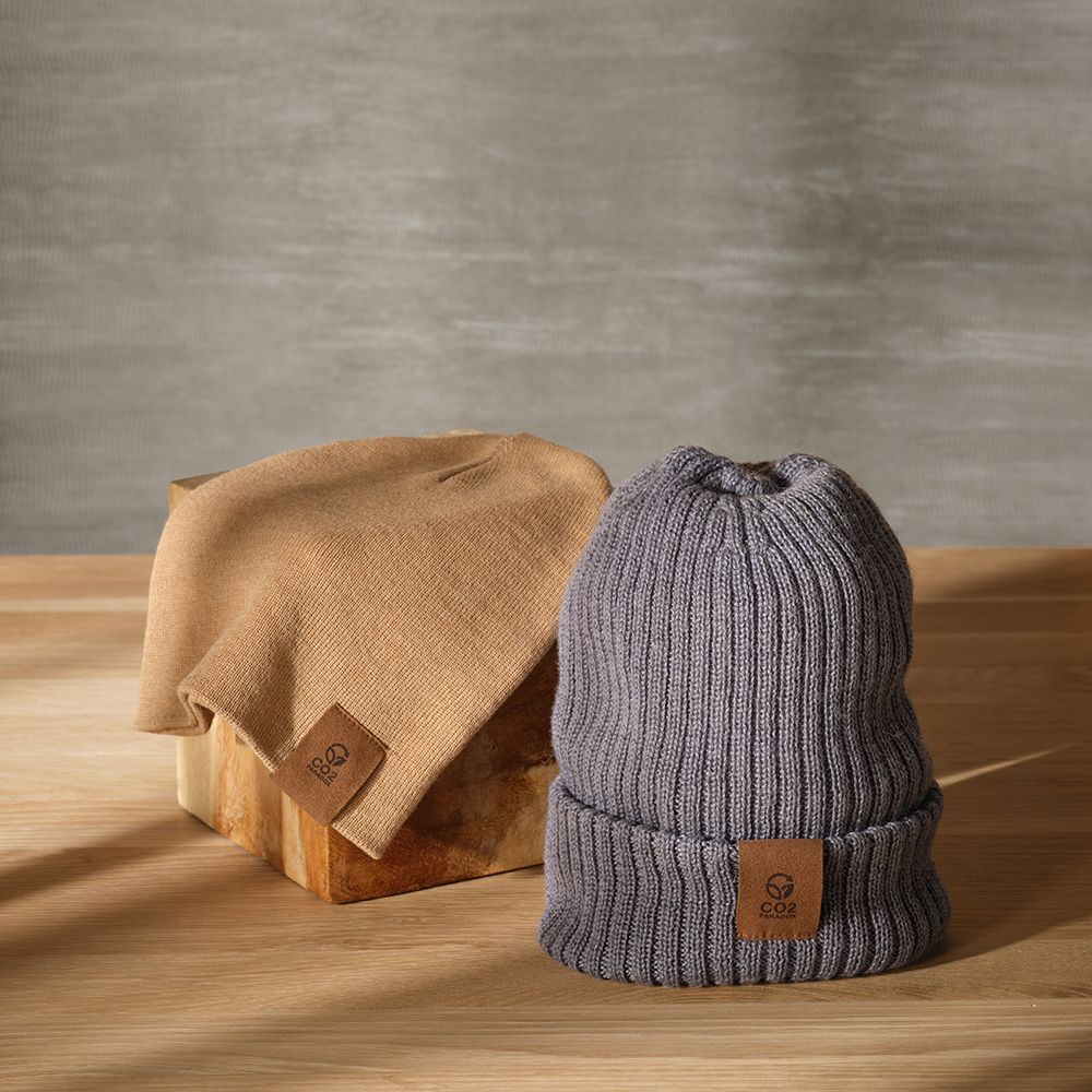 Picture of Cobain Beanie rPET and Wool. Customisable Patch