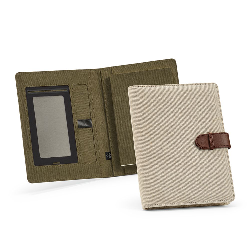 Picture of Eliot A5 Folder rCotton. 64 FSC sheet notepad and rPU closure